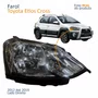 Farol Principal Toyota Etios Cross 2012 Até 2019 Carcaça Preta Lado Direito Passageiro