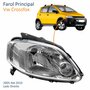 Farol Vw Crossfox 2005 Até 2010 Máscara Cromada Lado Direito Passageiro