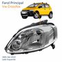 Farol Vw Crossfox 2005 Até 2010 Máscara Cromada Lado Esquerdo Motorista