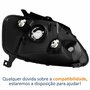 Farol Vw Crossfox 2005 Até 2010 Máscara Cromada Lado Esquerdo Motorista