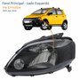 Farol Vw Crossfox 2005 Até 2010 Máscara Negra Lado Esquerdo Motorista