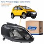 Farol Vw Crossfox 2005 Até 2010 ORGUS Máscara Negra Lado Direito Passageiro