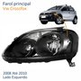 Farol Principal Vw Crossfox 2008 2009 2010 Máscara Negra Lado Esquerdo Motorista