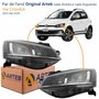 Par Farol Vw Crossfox 2015 Até 2019 Original Arteb Máscara Negra Friso Cromado