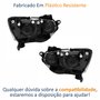 Par Farol Vw Crossfox 2015 Até 2019 Original Arteb Máscara Negra Friso Cromado