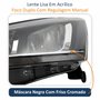 Par Farol Vw Crossfox 2015 Até 2019 Original Arteb Máscara Negra Friso Cromado
