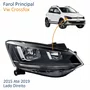 Farol Vw Crossfox 2015 Até 2019 Original Friso Preto Lado Direito Passageiro