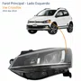 Farol Vw Crossfox 2015 Até 2019 ORIGINAL Máscara Negra Friso Cromado Lado Esquerdo Motorista