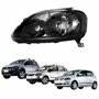 Farol Principal Vw Crossfox Fox Spacefox 2008 2009 2010 Máscara Negra Lado Esquerdo Motorista