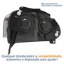 Farol Principal Vw Crossfox Fox Spacefox 2008 2009 2010 Máscara Negra Lado Esquerdo Motorista