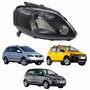 Farol Vw Fox 2003 Até 2009 Crossfox 2005 Até 2010 Spacefox 2005 Até 2009 Máscara Negra Lado Direito Passageiro