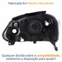 Farol Vw Fox 2003 Até 2009 Crossfox 2005 Até 2010 Spacefox 2005 Até 2009 Máscara Negra Lado Direito Passageiro