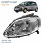 Farol Vw Fox 2003 Até 2009 Máscara Cromada Lado Esquerdo Motorista