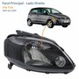 Farol Vw Fox 2003 Até 2009 Máscara Negra Lado Direito Passageiro