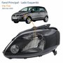 Farol Vw Fox 2003 Até 2009 Máscara Negra Lado Esquerdo Motorista