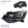 Farol Vw Fox 2015 Até 2019 Friso Preto Lado Esquerdo Motorista