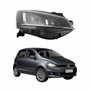 Farol Vw Fox 2015 Até 2019 Máscara Negra Friso Cromado Lado Direito Passageiro