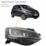 Farol Vw Fox 2015 Até 2019 Máscara Negra Friso Cromado Lado Direito Passageiro