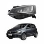 Farol Vw Fox 2015 Até 2019 Máscara Negra Friso Cromado Lado Esquerdo Motorista