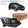 Farol Vw Fox 2015 Até 2019 Original Arteb Friso Preto Lado Direito Passageiro