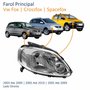Farol Vw Fox Crossfox Spacefox 2003 Até 2010 Máscara Cromada Lado Direito Passageiro