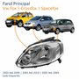 Farol Vw Fox Crossfox Spacefox 2003 Até 2010 Máscara Cromada Lado Esquerdo Motorista