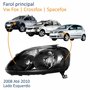 Farol Principal Vw Crossfox Fox Spacefox 2008 2009 2010 Máscara Negra Lado Esquerdo Motorista
