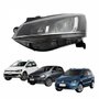 Farol Vw Fox Spacefox Crossfox 2015 Até 2019 Friso Cromado Lado Esquerdo Motorista