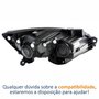Farol Vw Fox Spacefox Crossfox 2015 Até 2019 Friso Preto Lado Esquerdo Motorista