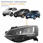 Farol Vw Fox Spacefox Crossfox 2015 Até 2019 ORIGINAL Máscara Negra Friso Cromado Lado Esquerdo Motorista