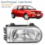 Farol Vw Gol G2 1995 Até 1999 Foco Simples Máscara Cromada Lado Direito Passageiro
