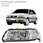 Farol VW Gol G3 1999 Até 2005 Foco Duplo Máscara Cromada Lado Esquerdo Motorista