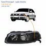 Farol VW Gol G3 1999 Até 2005 Foco Duplo Máscara Negra Lado Esquerdo Motorista