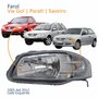 Farol Principal Vw Gol Parati Saveiro 2005 Até 2012 Máscara Cinza Lado Esquerdo Motorista