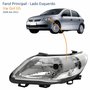 Farol Vw Gol G5 2008 Até 2012 Máscara Cromada Lado Esquerdo Motorista