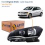 Farol Vw Gol G6 2013 Até 2016 Original Arteb Foco Duplo Máscara Negra Lado Esquerdo Motorista