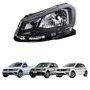 Farol Vw Gol G7 2016 Até 2018 Voyage G7 2017 Até 2018 Saveiro G7 2018 Até 2020 Foco Simples Friso Preto Lado Esquerdo Motorista