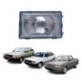 Farol VW Gol Quadrado Saveiro Parati G1 1987 Até 1990 Máscara Cromada Lado Esquerdo Motorista