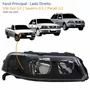 Farol VW Gol Saveiro Parati G3 1999 Até 2005 Foco Duplo Máscara Negra Lado Direito Passageiro