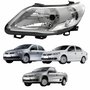 Farol Vw Gol Voyage G5 2008 Até 2012 Saveiro G5 2008 Até 2013 Máscara Cromada Lado Esquerdo Motorista