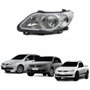 Farol Vw Gol Voyage G5 2008 Até 2012 Saveiro G5 2008 Até 2013 Máscara Cromada Defletor Malha Lado Esquerdo Motorista