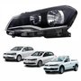 Farol Vw Gol Voyage G6 2013 Até 2016 Saveiro G6 2014 Até 2016 Original Arteb Foco Duplo Máscara Negra Lado Esquerdo Motorista