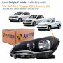 Farol Vw Gol Voyage G6 2013 Até 2016 Saveiro G6 2014 Até 2016 Original Arteb Foco Duplo Máscara Negra Lado Esquerdo Motorista