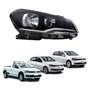 Farol Vw Gol Voyage Saveiro G6 2013 Até 2016 Foco Duplo Máscara Negra Lado Direito Passageiro