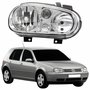 Farol Vw Golf 1999 Até 2007 Sem Auxiliar Cromado Manual Elétrico Lado Direito Passageiro