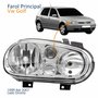 Farol Vw Golf 1999 Até 2007 Sem Auxiliar Cromado Manual Elétrico Lado Direito Passageiro