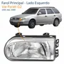 Farol Vw Parati G2 1995 Até 1999 Foco Simples Máscara Cromada Lado Esquerdo Motorista