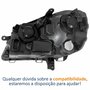 Farol Principal Vw Polo 2008 Até 2015 Máscara Cromada Lado Direito Passageiro