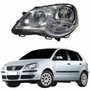 Farol Principal Vw Polo 2008 Até 2015 Máscara Cromada Lado Esquerdo Motorista