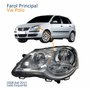 Farol Principal Vw Polo 2008 Até 2015 Máscara Cromada Lado Esquerdo Motorista